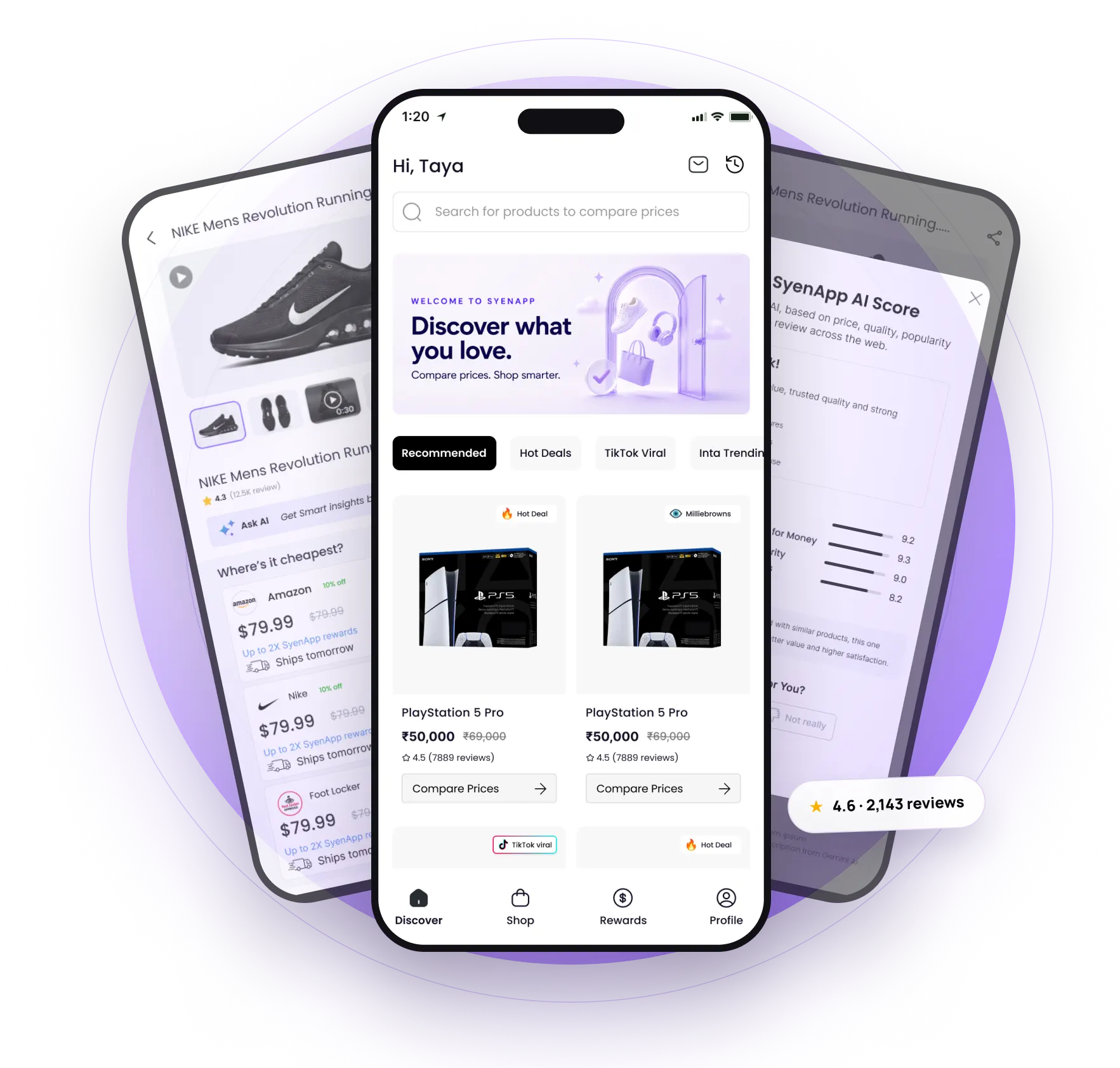 Home 6 SyenApp Discover screen preview